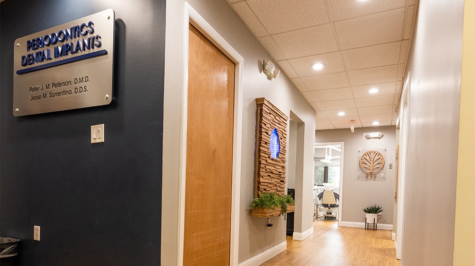 Hallway leading to periodontal treatment rooms